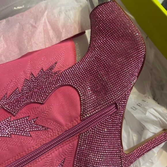 Pink Rhinestone Boots - Picture 2 of 3